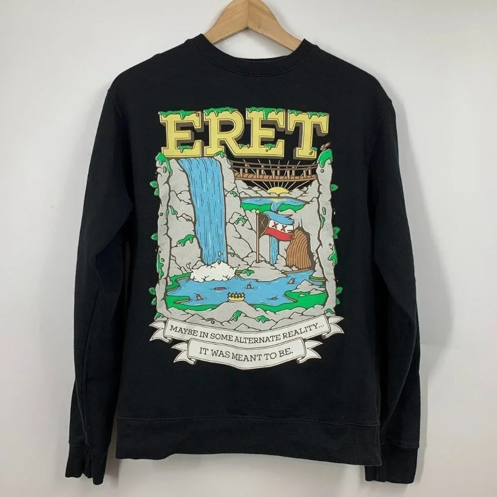 Independent Men's‎ Eret L'Manberg Crew Neck Cotton Long Sleeve Sweatshirt Size S